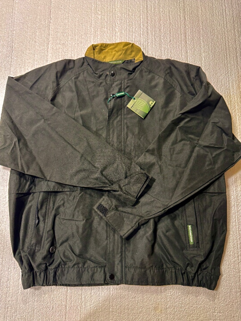 Weatherproof Black performance rain suit with matching pants